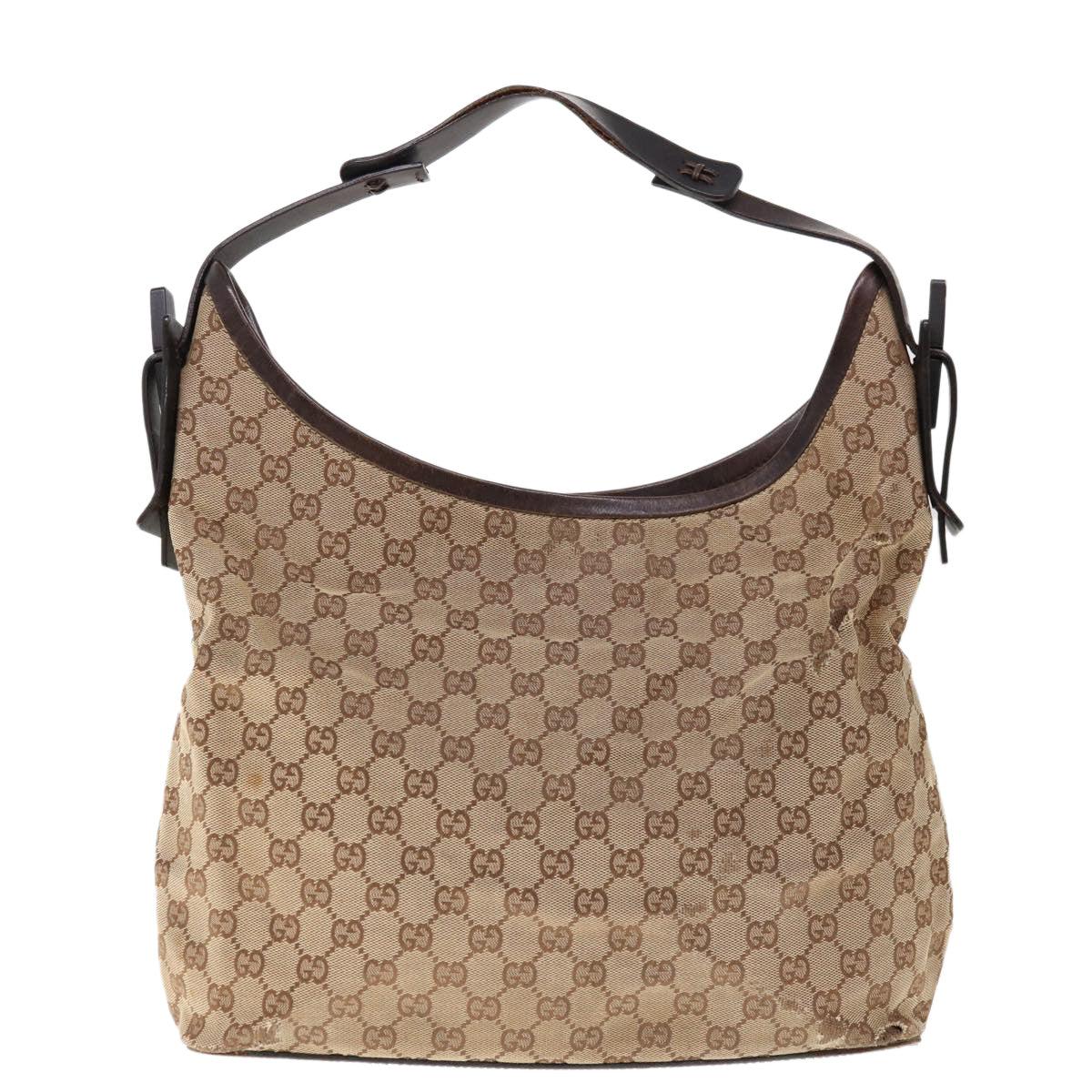 GUCCI GG Canvas Shoulder Bag Beige 106242 Auth 66149