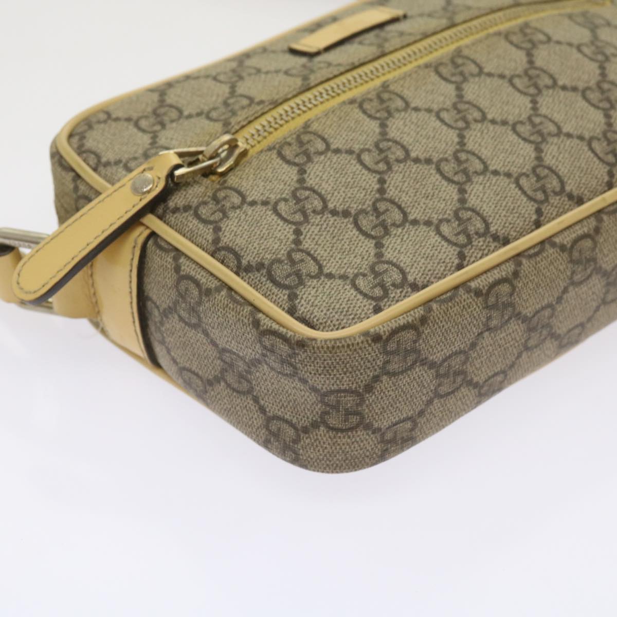 GUCCI GG Canvas Shoulder Bag PVC Beige Auth 66166