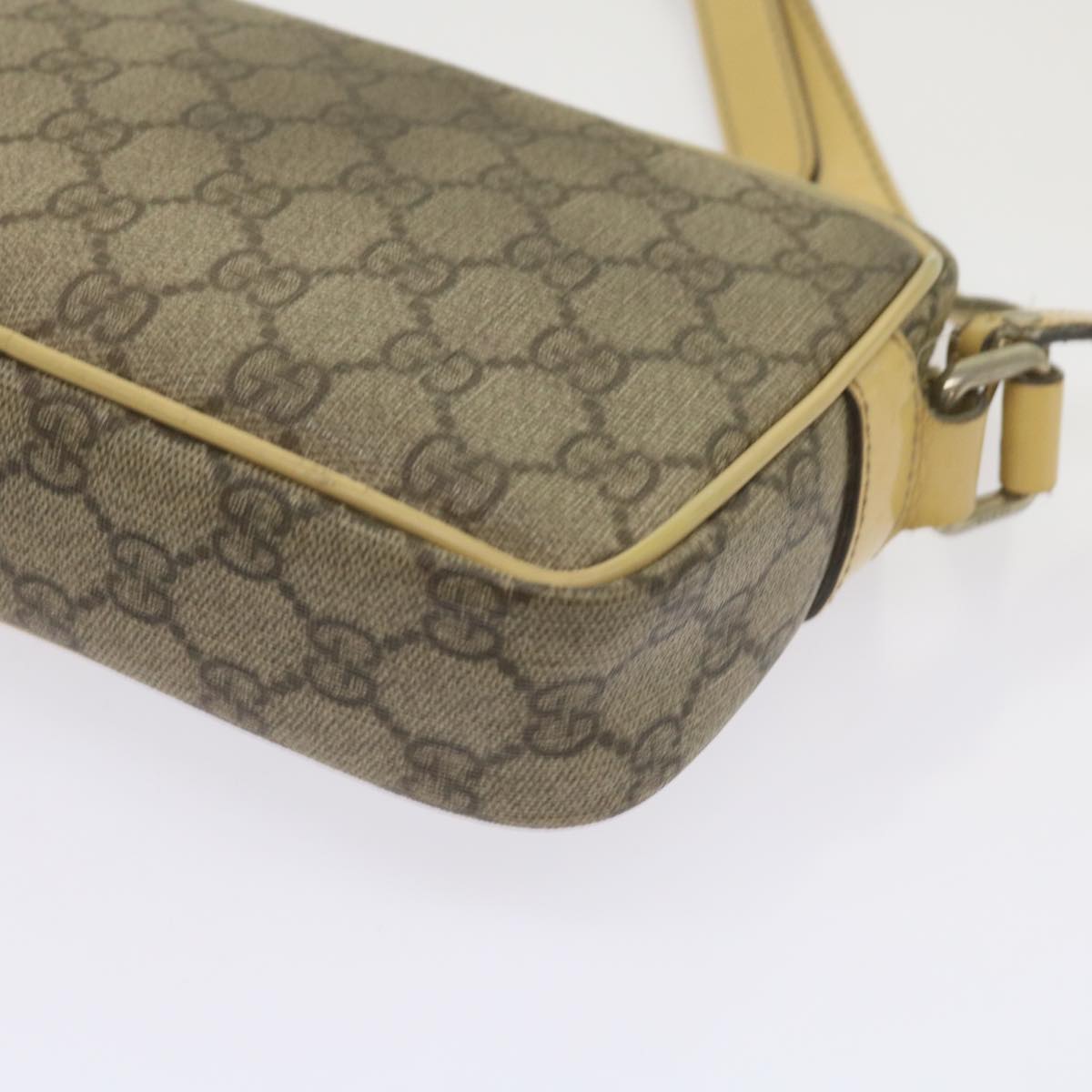 GUCCI GG Canvas Shoulder Bag PVC Beige Auth 66166