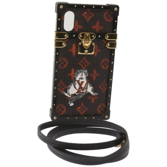 LOUIS VUITTON Transformed Monogram Cat Eye Trunk iPhone Case M63891 Auth 66181