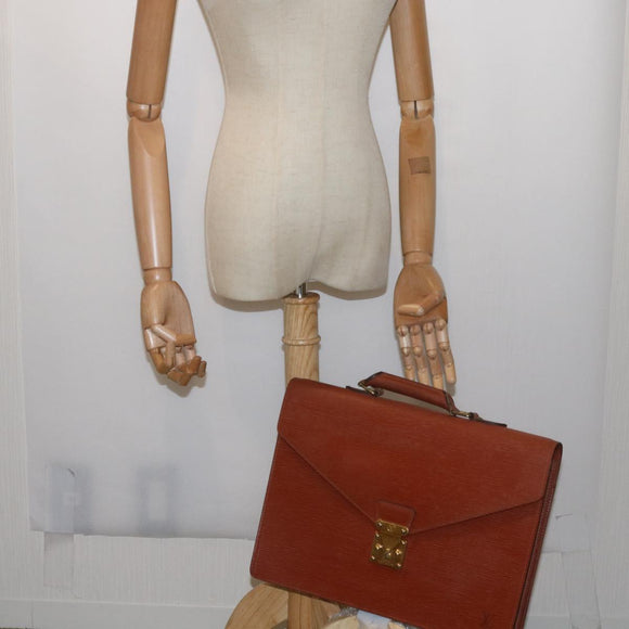 LOUIS VUITTON Epi Serviette Conseiller Aktenkoffer Braun M54423 LV Auth 66184