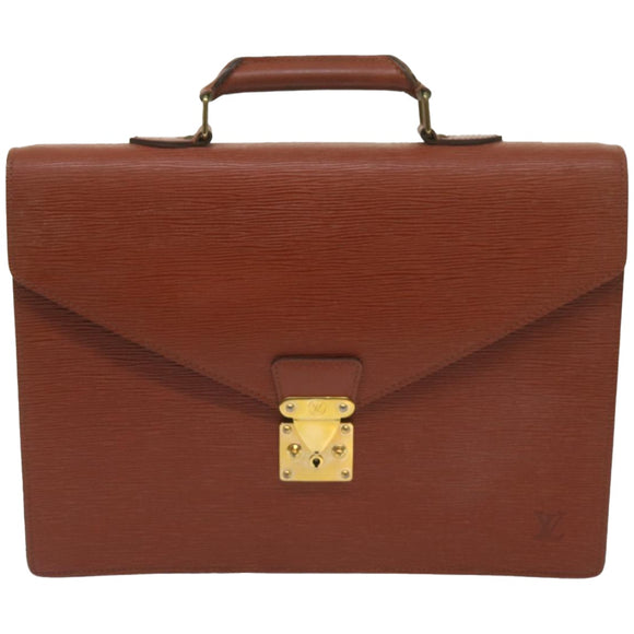 LOUIS VUITTON Epi Serviette Conseiller Aktenkoffer Braun M54423 LV Auth 66184