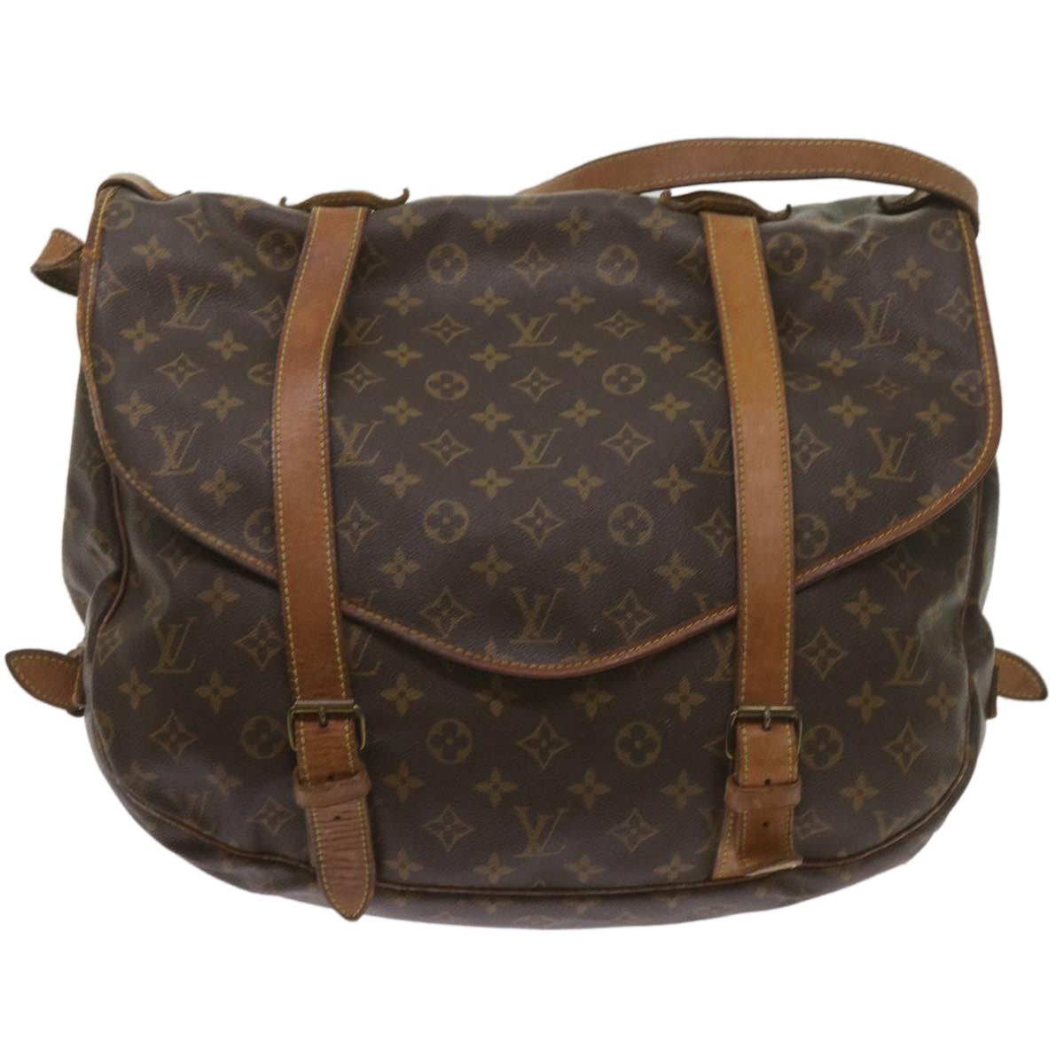 LOUIS VUITTON Monogram Saumur 43 Shoulder Bag M42252 LV Auth 66213