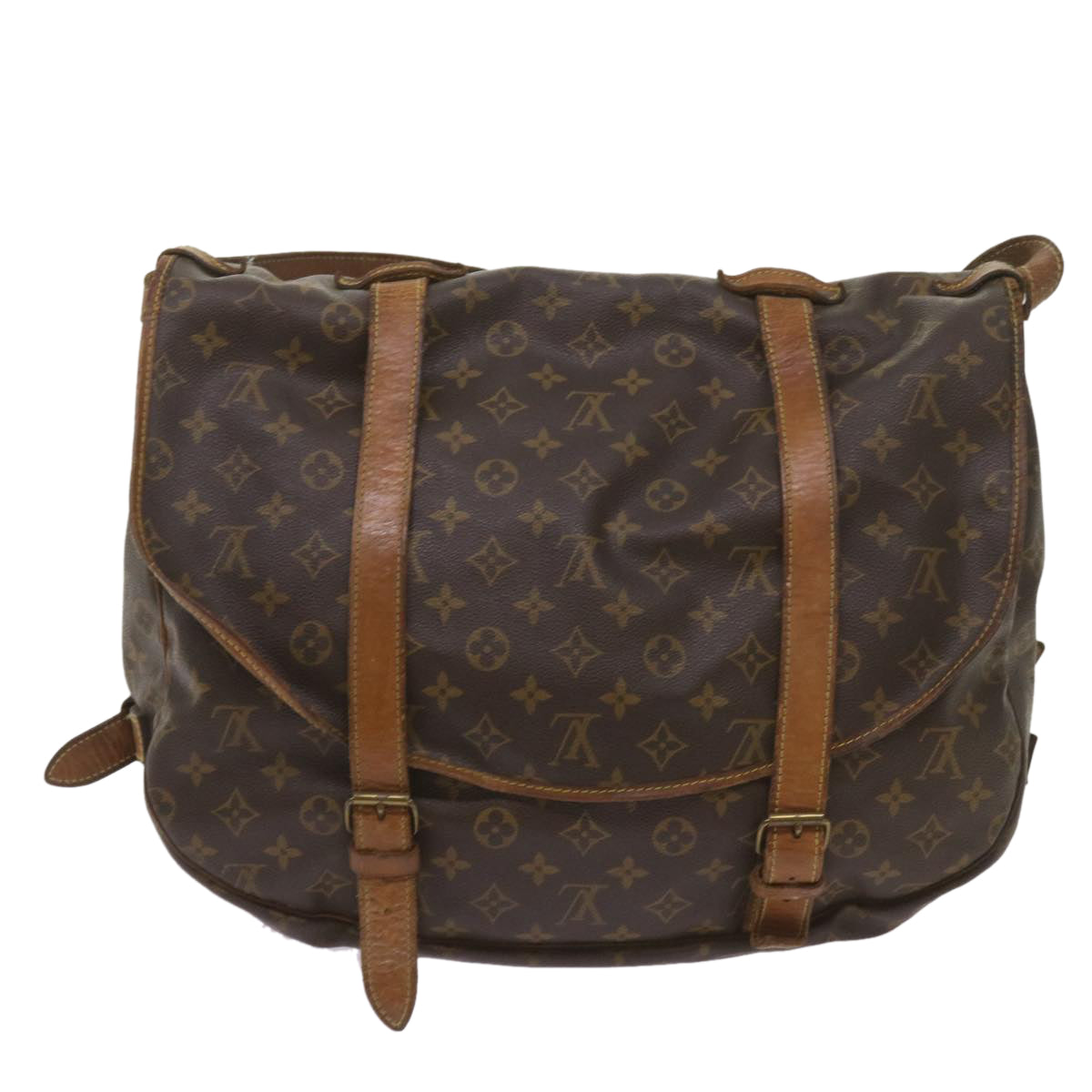 LOUIS VUITTON Monogram Saumur 43 Shoulder Bag M42252 LV Auth 66213