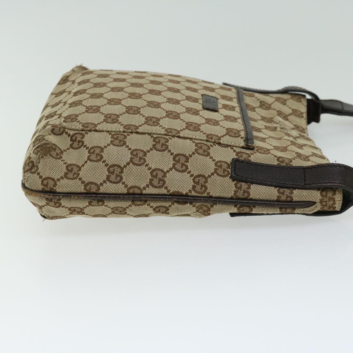 GUCCI GG Canvas Shoulder Bag Beige Brown Auth 66220