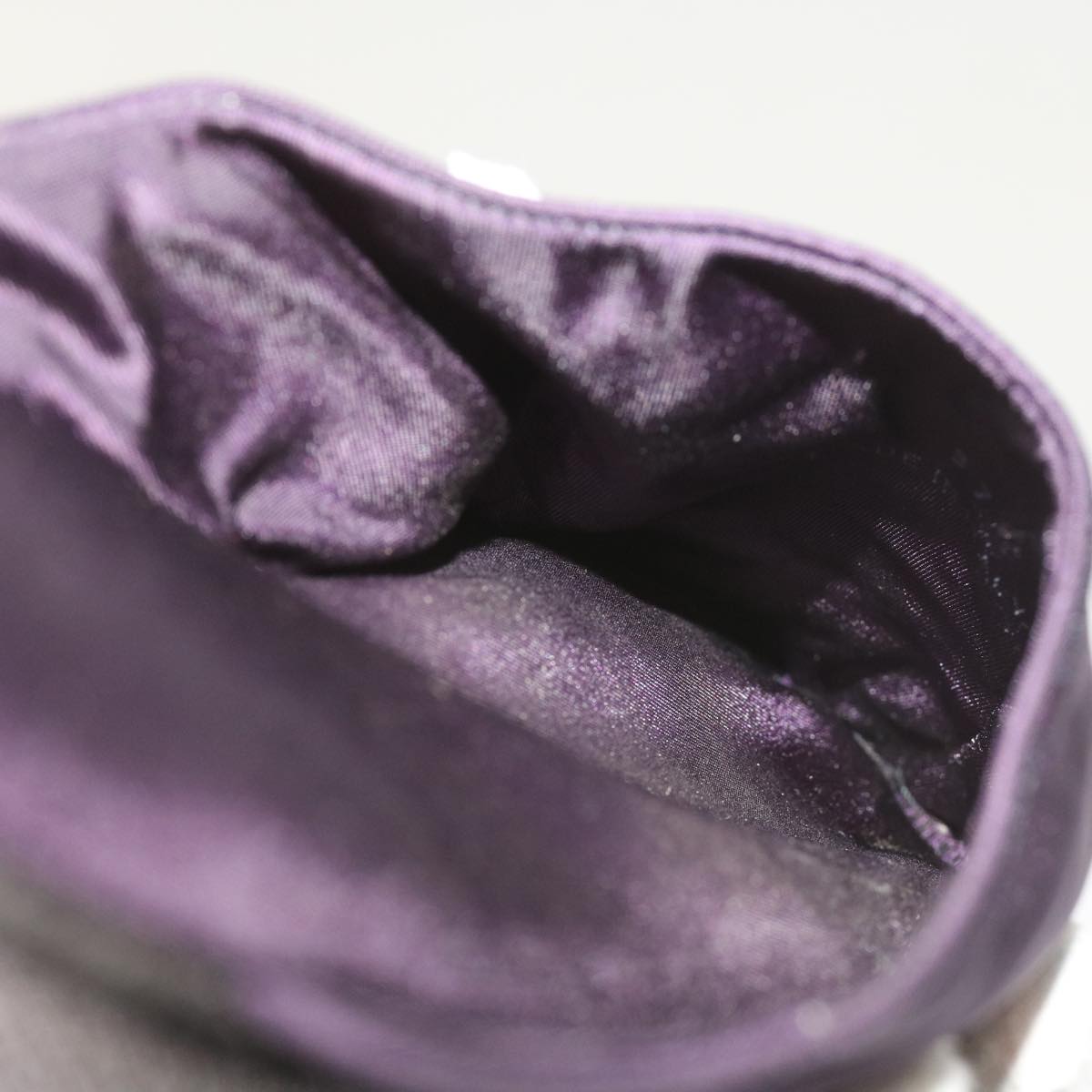PRADA Slippers Accessory Pouch Nylon Purple Auth 66225