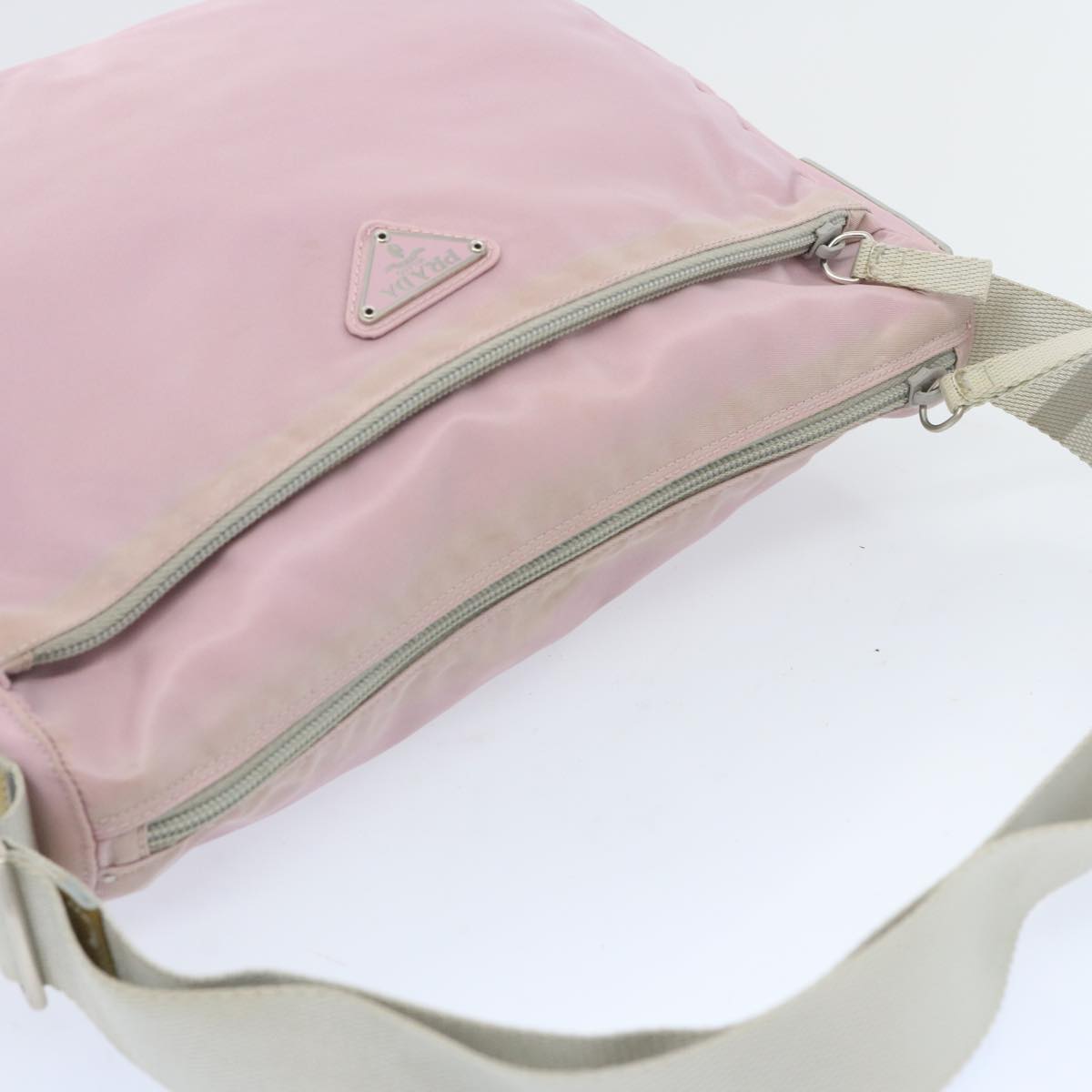 PRADA Shoulder Bag Nylon Pink Auth 66228