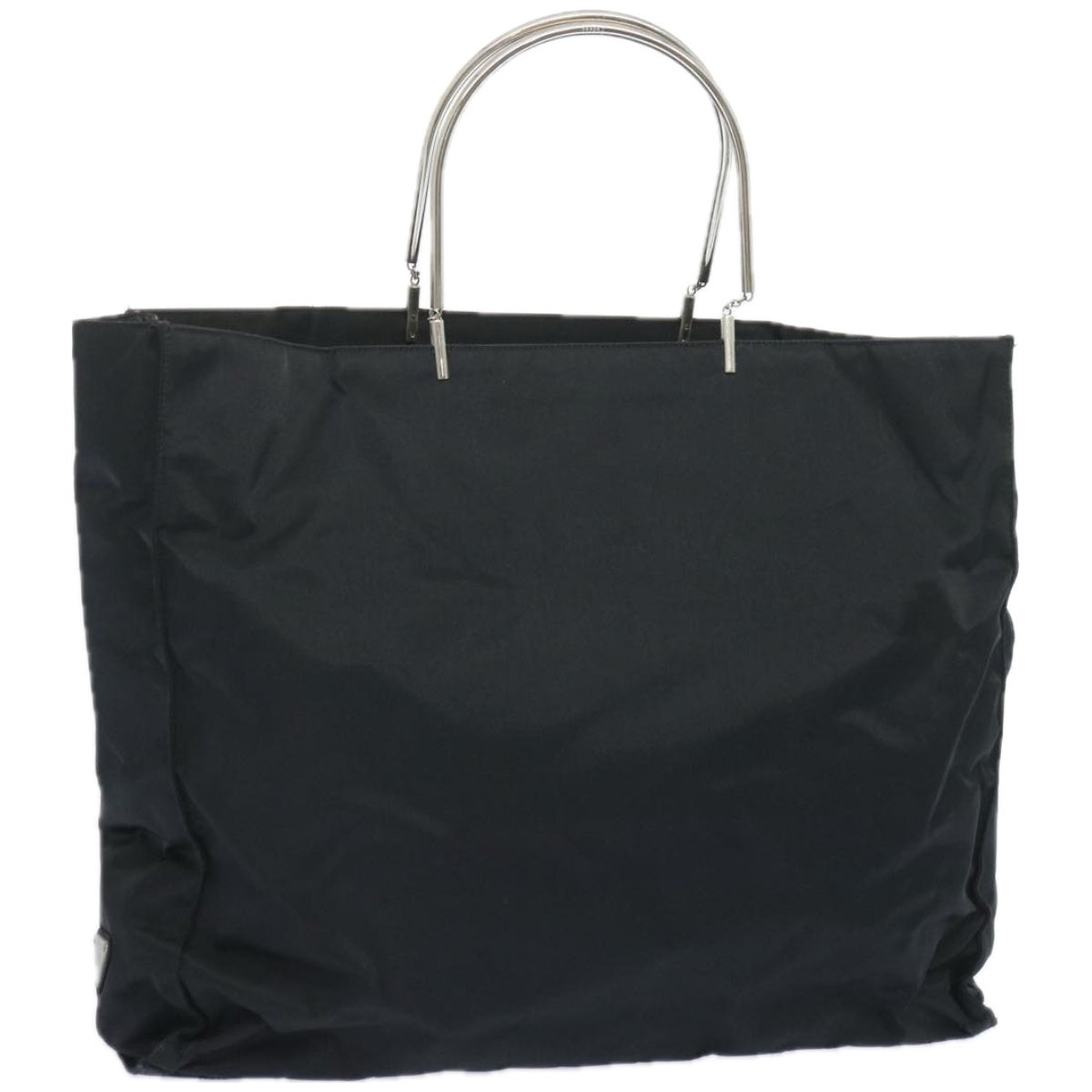 PRADA Tote Bag Nylon Black Auth 66231