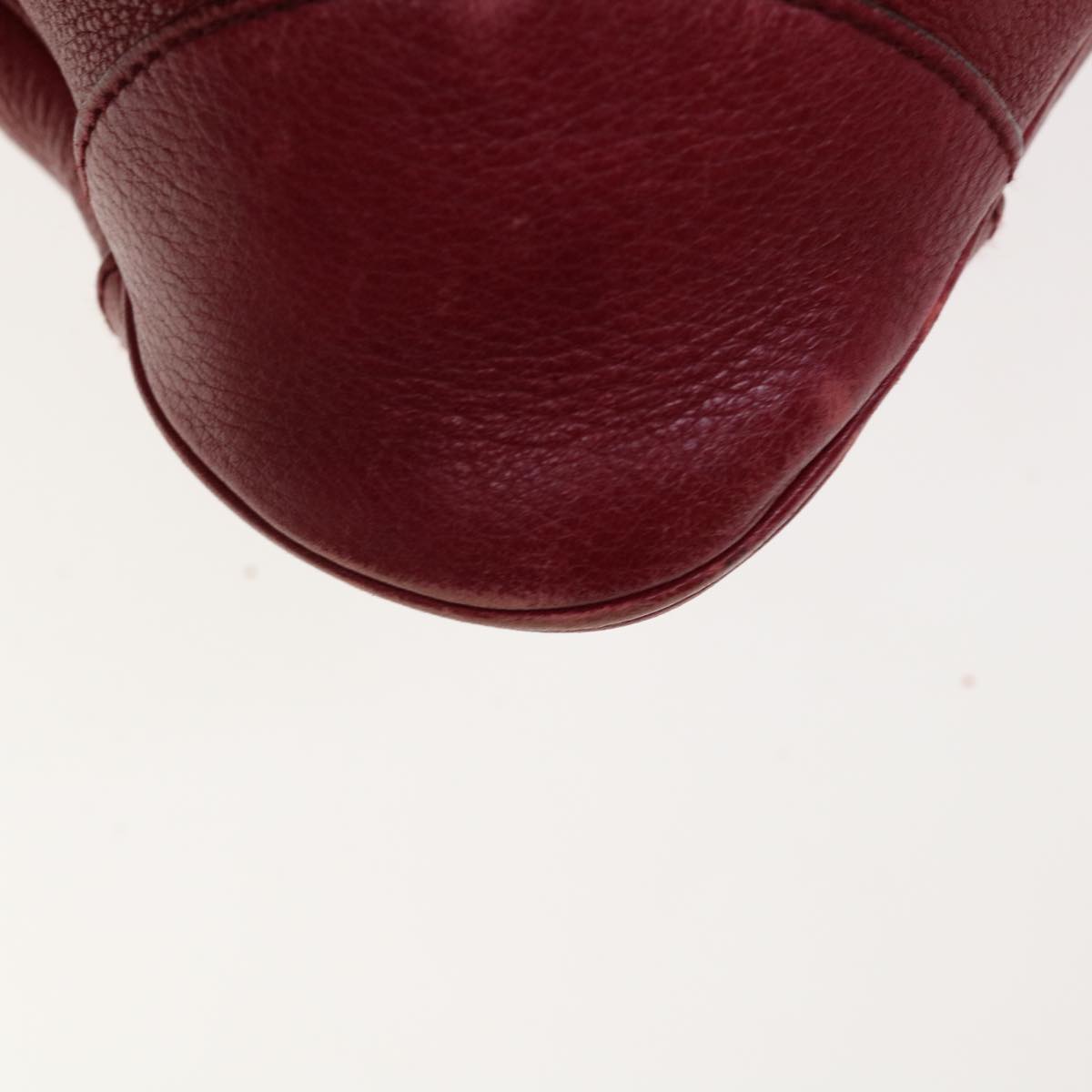 Salvatore Ferragamo Gancini Hand Bag Leather Red Auth 66232