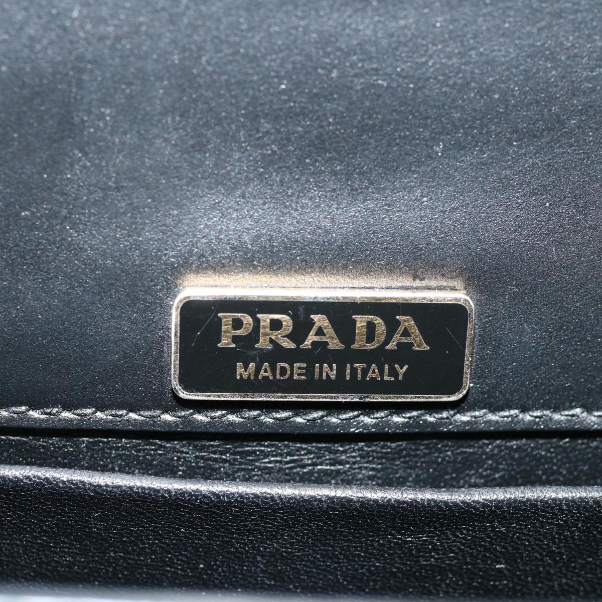 PRADA Kaye Shoulder Bag Leather Black Auth 66270A