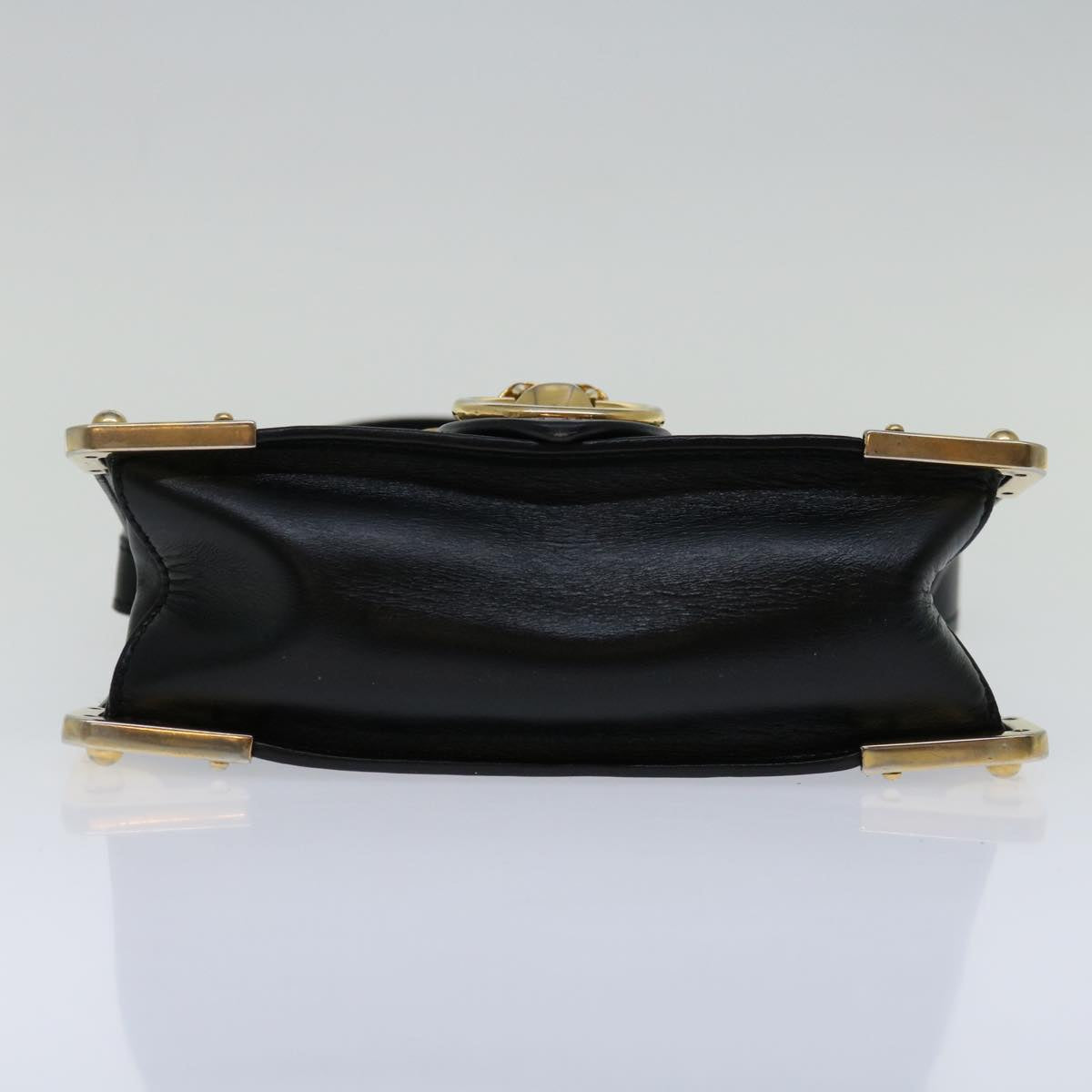 PRADA Kaye Shoulder Bag Leather Black Auth 66270A