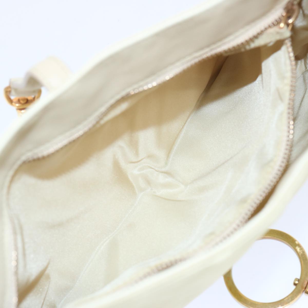 PRADA Shoulder Bag Nylon Beige Auth 66306