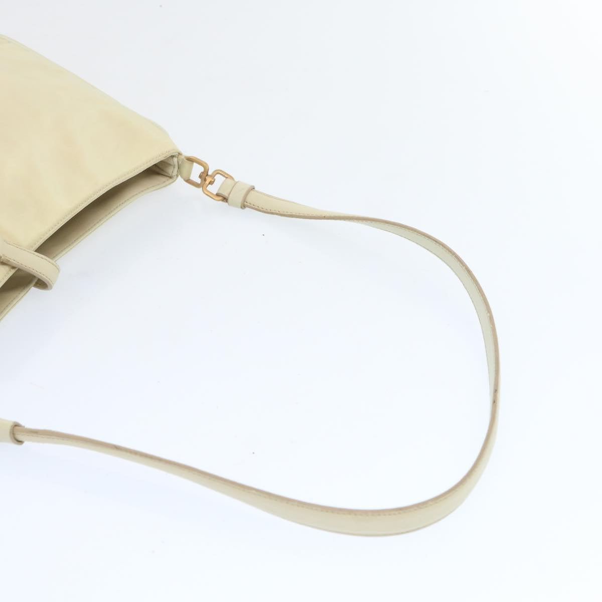 PRADA Shoulder Bag Nylon Beige Auth 66306