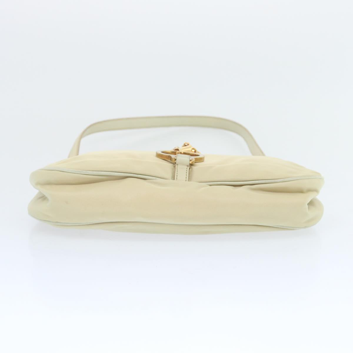 PRADA Shoulder Bag Nylon Beige Auth 66306