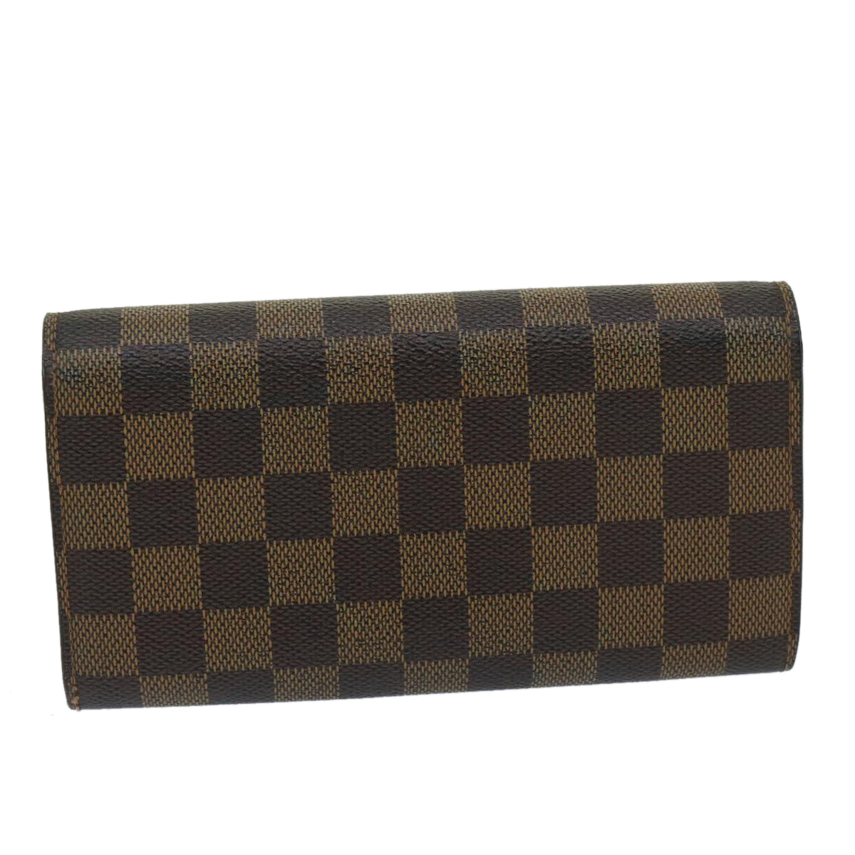 LOUIS VUITTON Damier Ebene Portefeuille Sarah Long Wallet N61734 LV Auth 66317 - 0