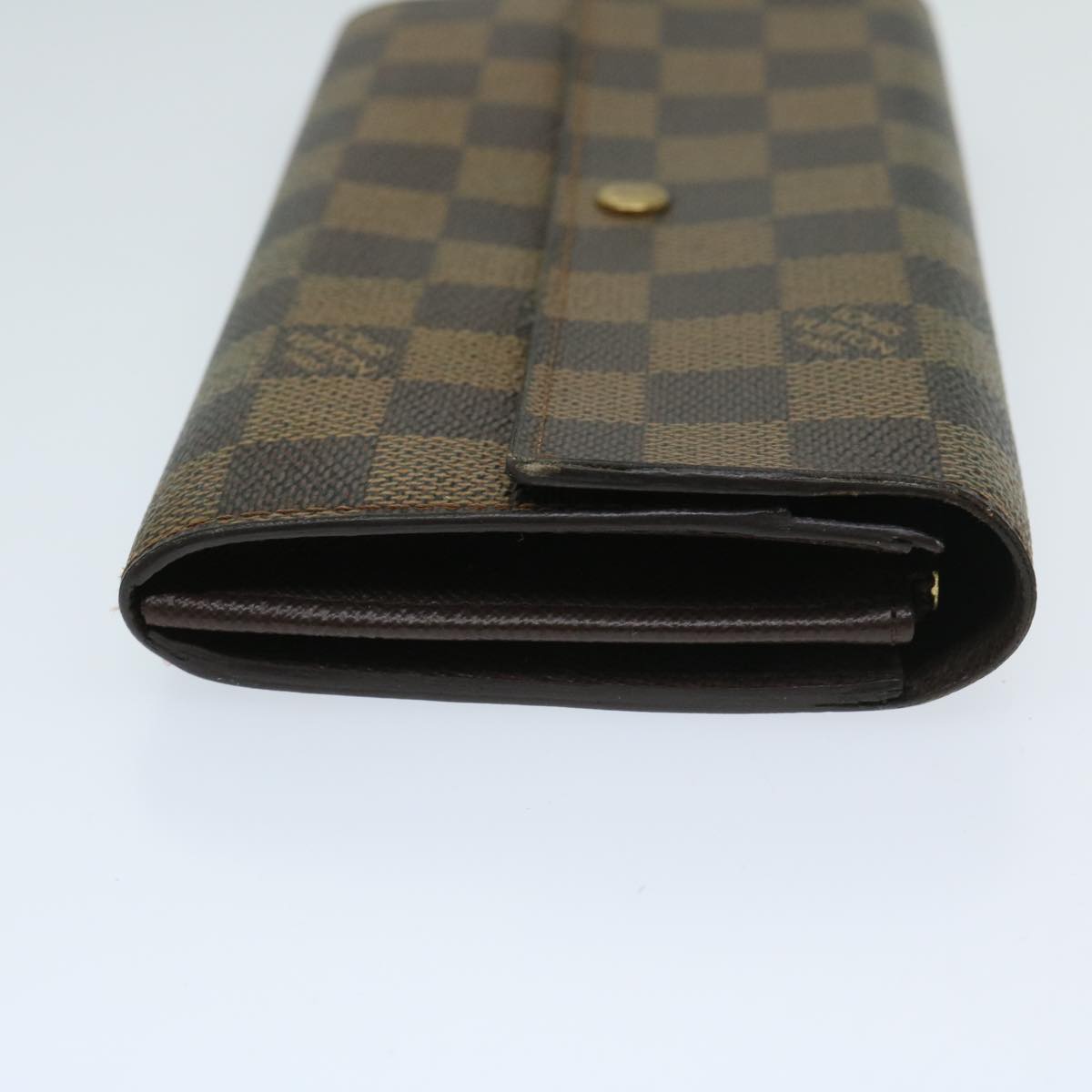 LOUIS VUITTON Damier Ebene Portefeuille Sarah Long Wallet N61734 LV Auth 66317