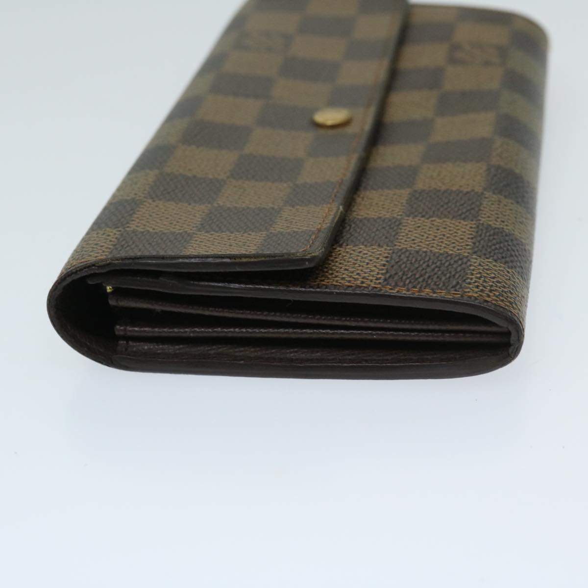 LOUIS VUITTON Damier Ebene Portefeuille Sarah Long Wallet N61734 LV Auth 66317