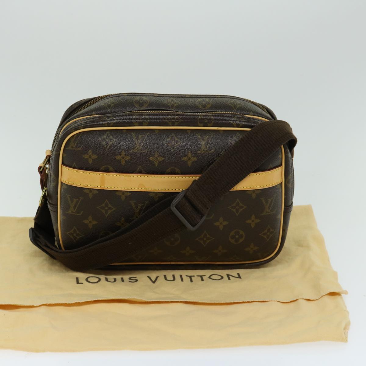 LOUIS VUITTON Monogram Reporter PM Shoulder Bag M45254 LV Auth 66319A