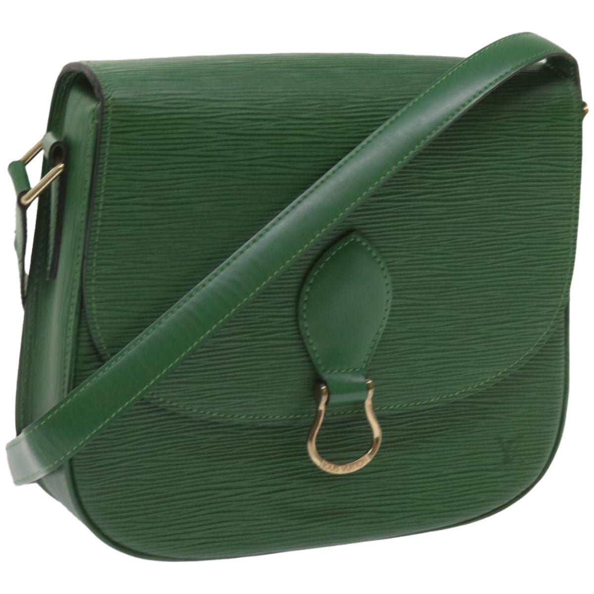 LOUIS VUITTON Epi Saint Cloud GM Shoulder Bag Green M52194 LV Auth 66336