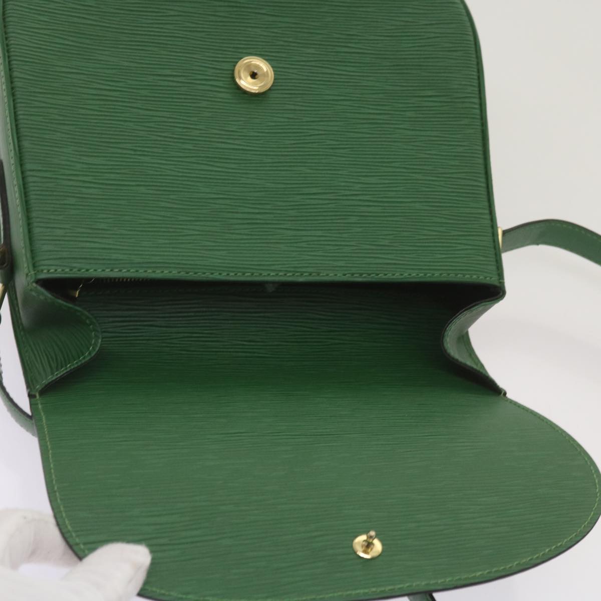 LOUIS VUITTON Epi Saint Cloud GM Shoulder Bag Green M52194 LV Auth 66336