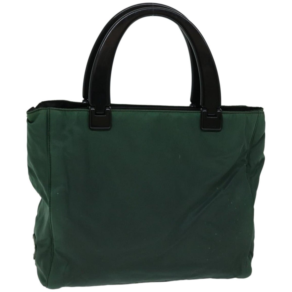 PRADA Hand Bag Nylon Green Auth 66373