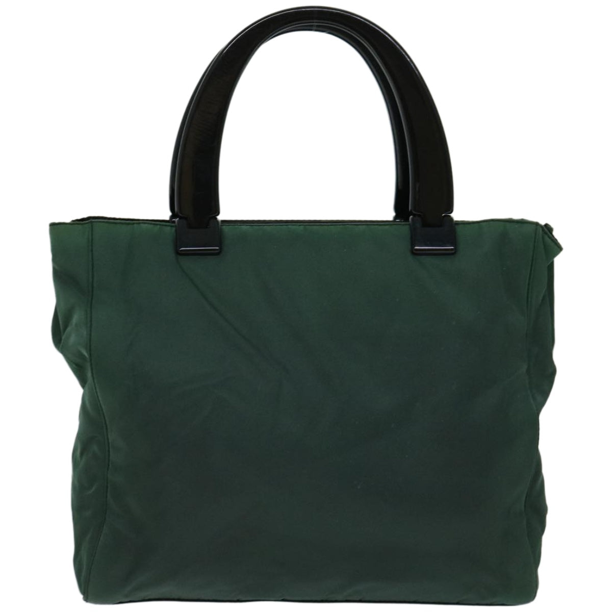 PRADA Hand Bag Nylon Green Auth 66373 - 0