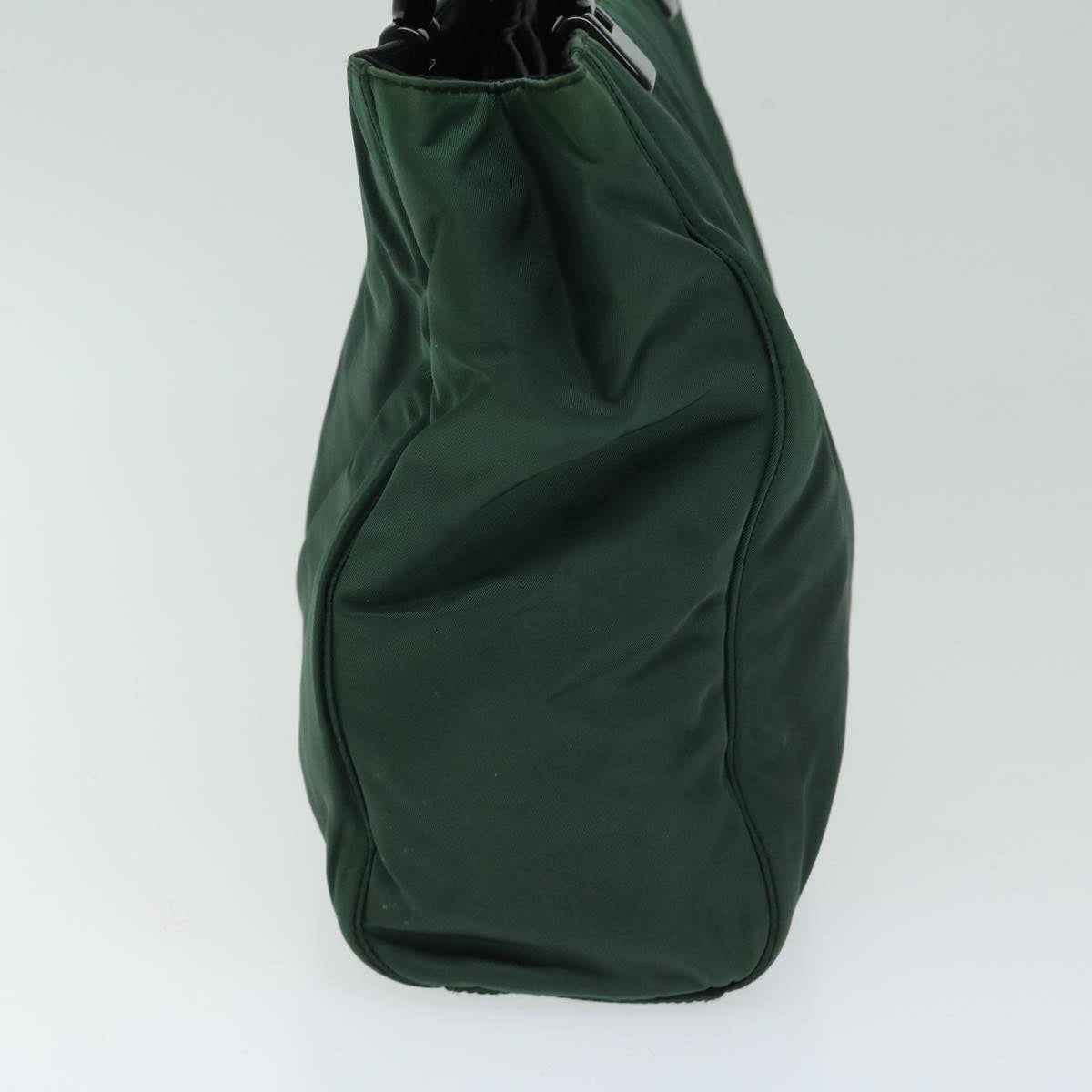 PRADA Hand Bag Nylon Green Auth 66373