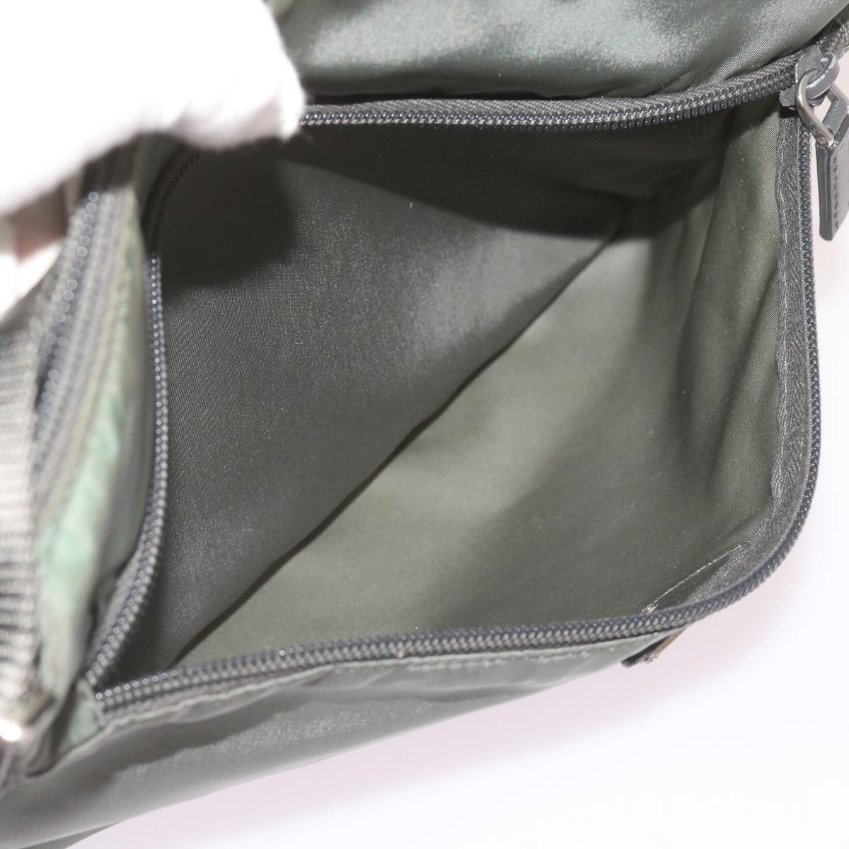 PRADA Shoulder Bag Nylon Green Auth 66375