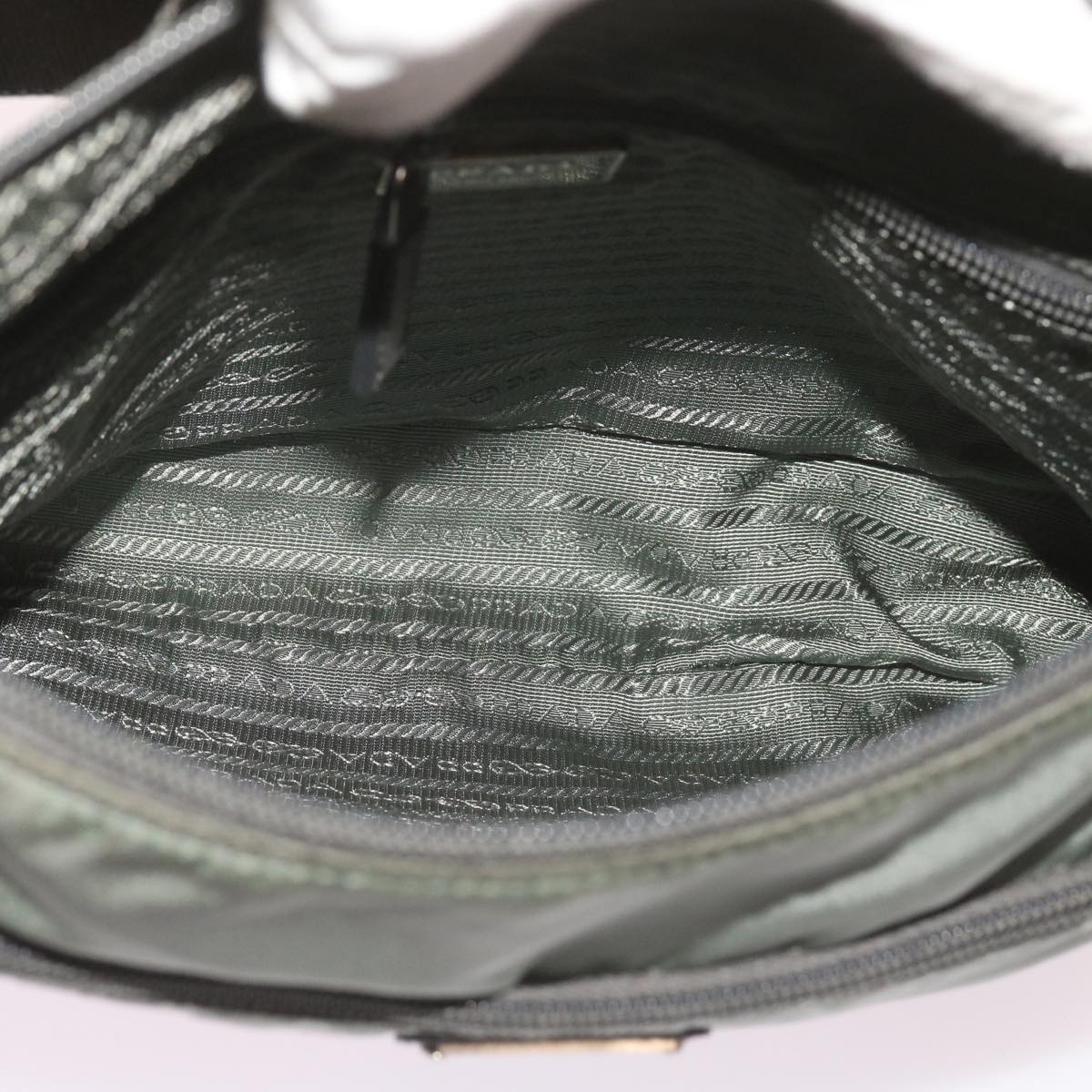 PRADA Shoulder Bag Nylon Green Auth 66375