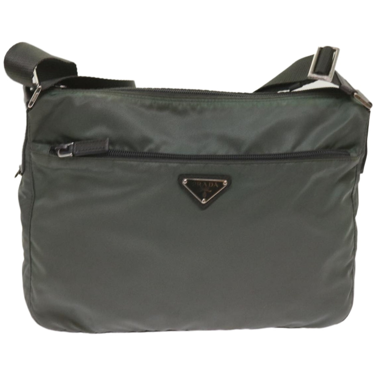 PRADA Shoulder Bag Nylon Green Auth 66375