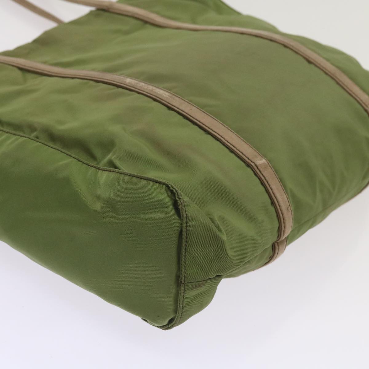 PRADA Tote Bag Nylon Khaki Auth 66382
