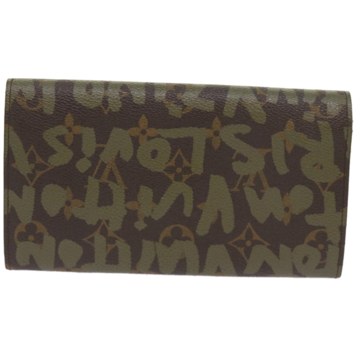 LOUIS VUITTON Monogram Graffiti Porte Monnaie Credit Khaki M92188 LV Auth 66413 - 0