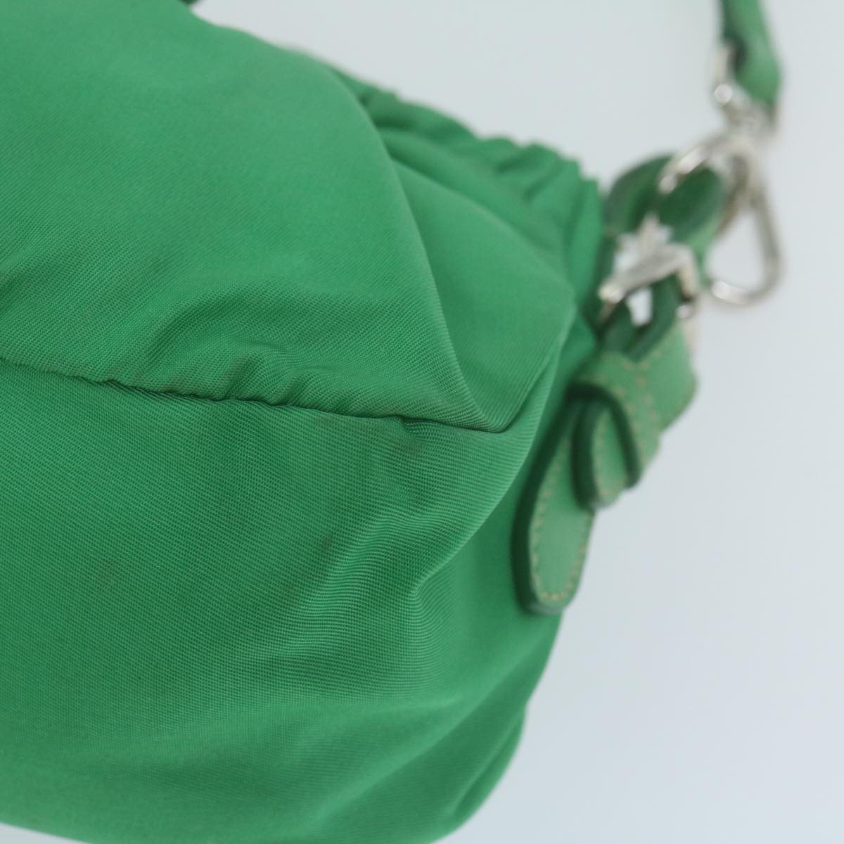 PRADA Shoulder Bag Nylon Green Auth 66427