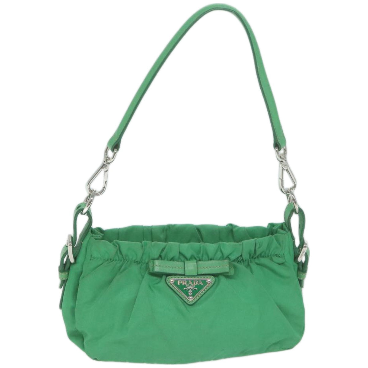 PRADA Shoulder Bag Nylon Green Auth 66427