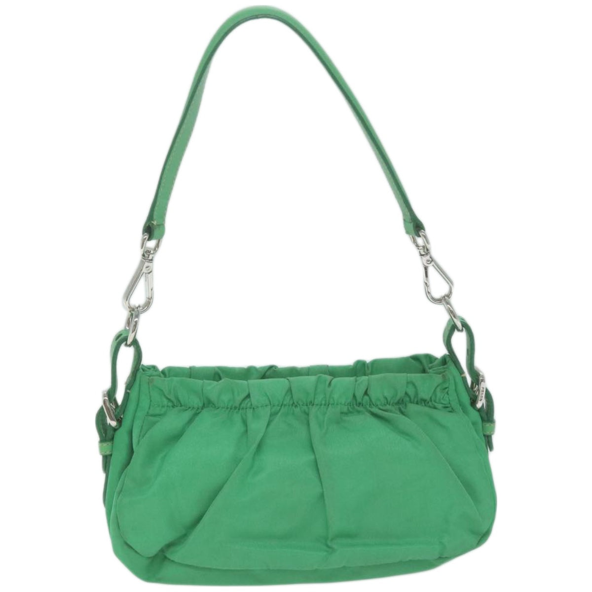 PRADA Shoulder Bag Nylon Green Auth 66427