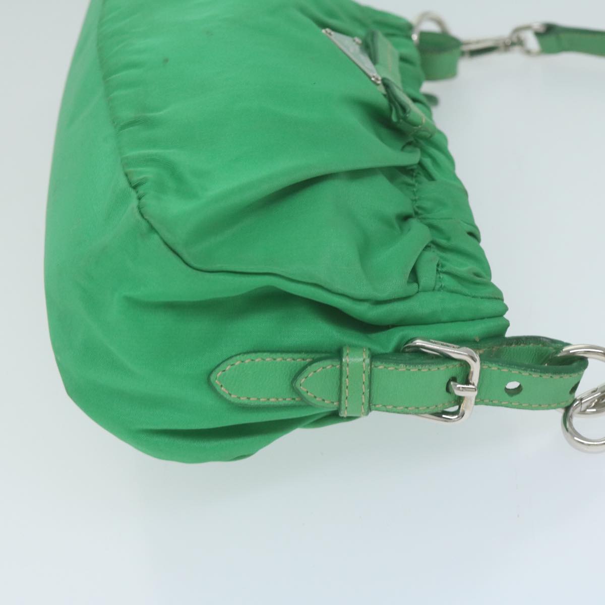 PRADA Shoulder Bag Nylon Green Auth 66427