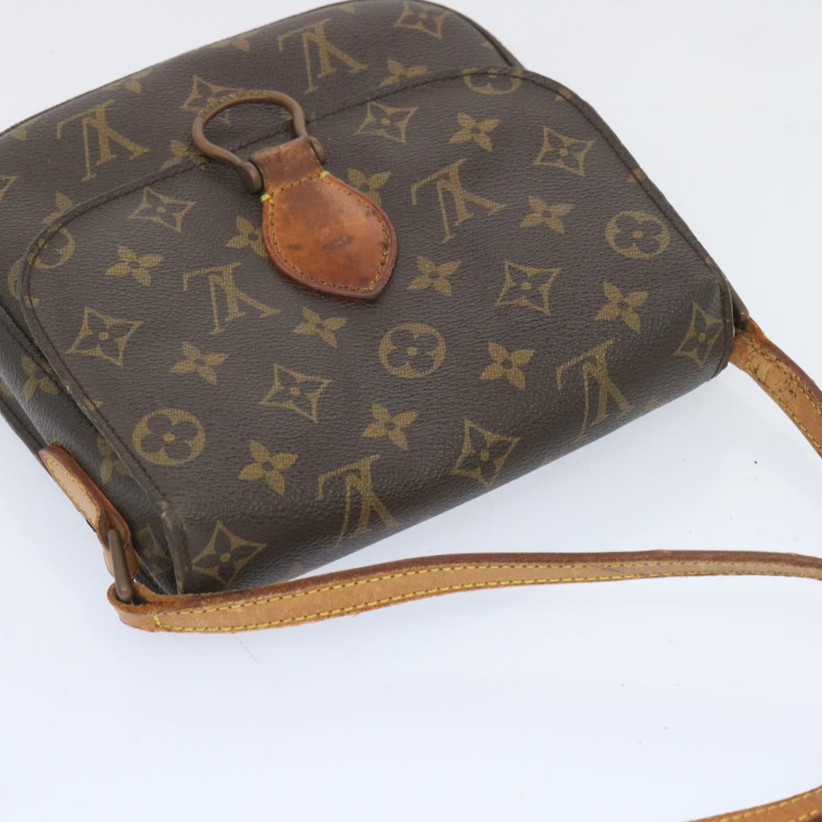 LOUIS VUITTON Monogram Saint Cloud MM Shoulder Bag M51243 LV Auth 66440