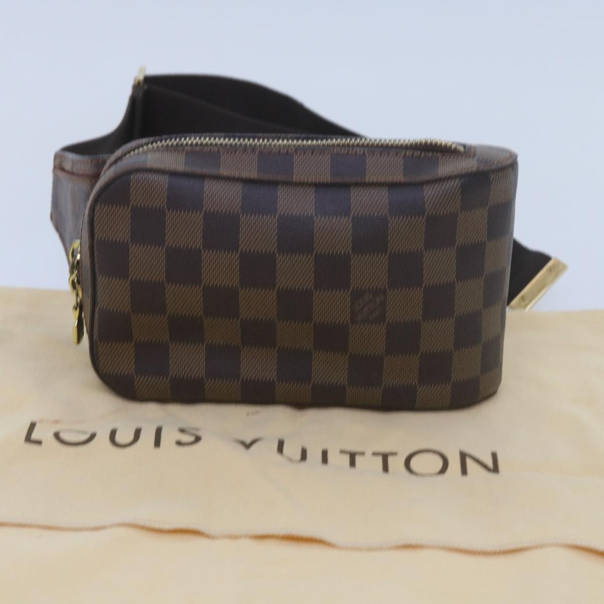 LOUIS VUITTON Damier Ebene Geronimos Shoulder Bag N51994 LV Auth 66445