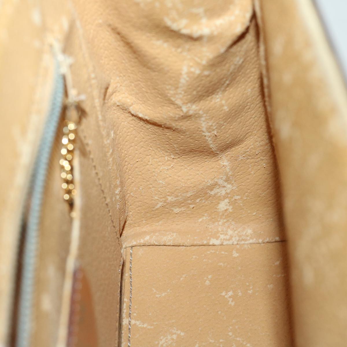 CELINE Macadam Canvas Hand Bag PVC 2way Brown Auth 66450