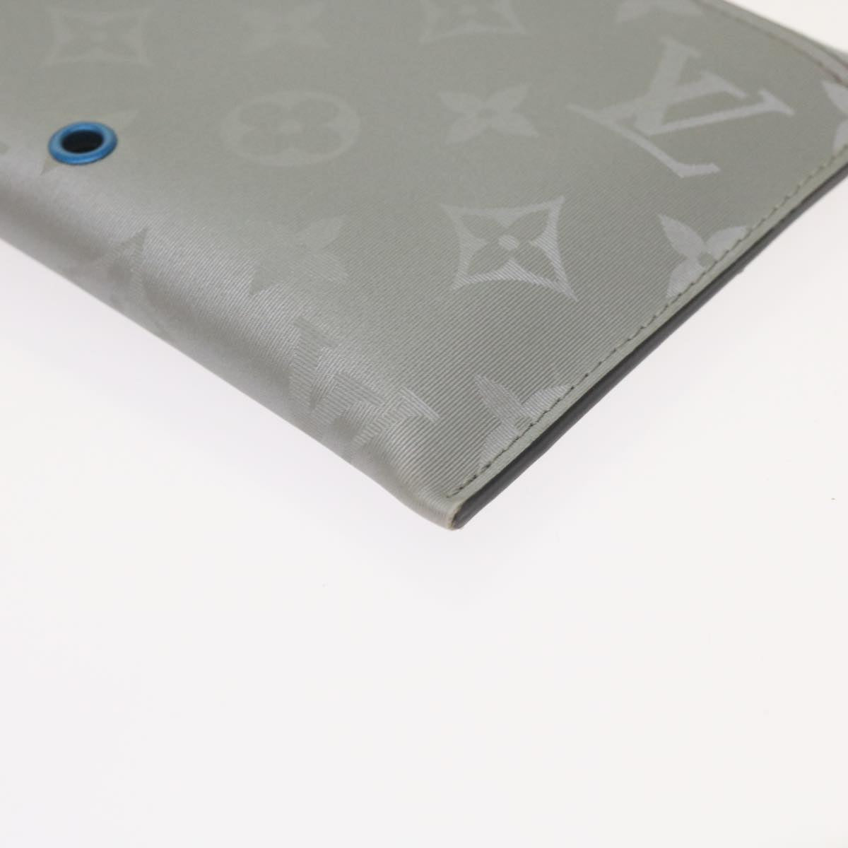 LOUIS VUITTON Monogram Satellite Alpha Pouch Silver M44178 LV Auth 66459SA