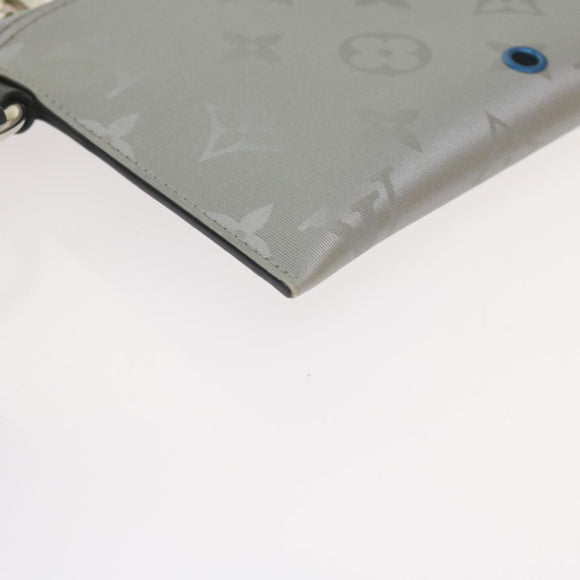 LOUIS VUITTON Monogram Satellite Alpha Pouch Silver M44178 LV Auth 66459SAM