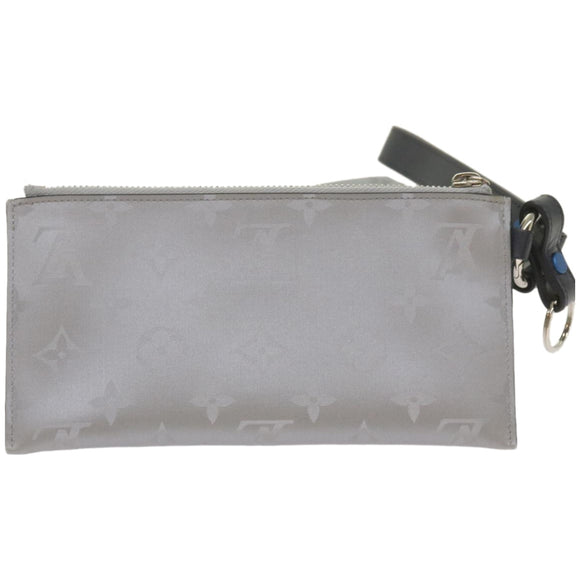 LOUIS VUITTON Monogram Satellite Alpha Pouch Silver M44178 LV Auth 66459SA