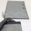 LOUIS VUITTON Monogram Satellite Alpha Pouch Silver M44178 LV Auth 66459SAM-4
