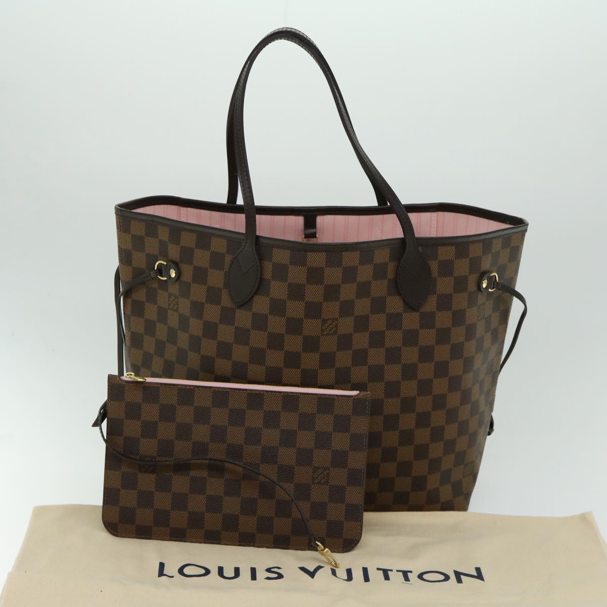 LOUIS VUITTON Damier Ebene Neverfull MM Tote Bag N51105 LV Auth 66484SA