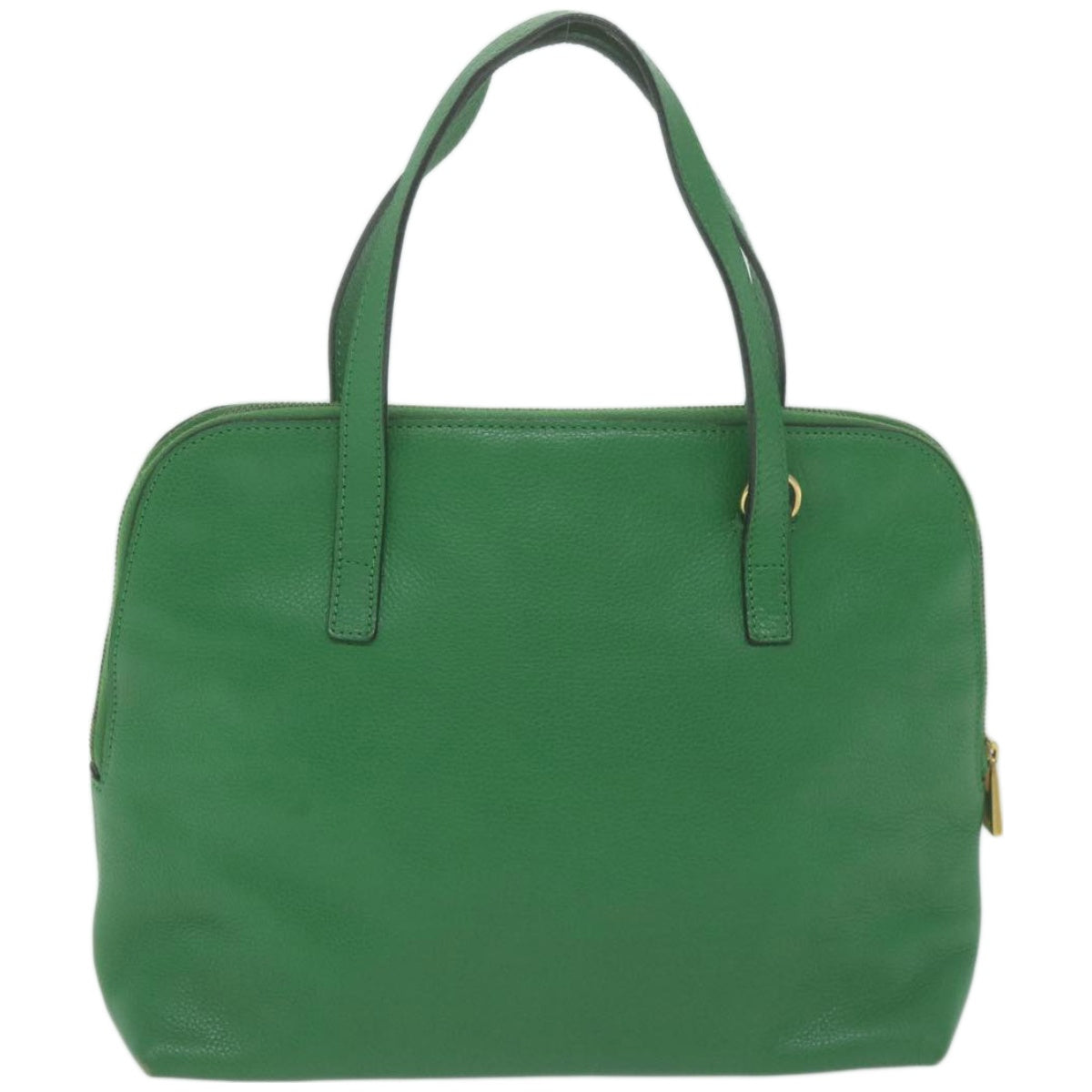 CELINE Hand Bag Leather 2way Green Auth 66491 - 0