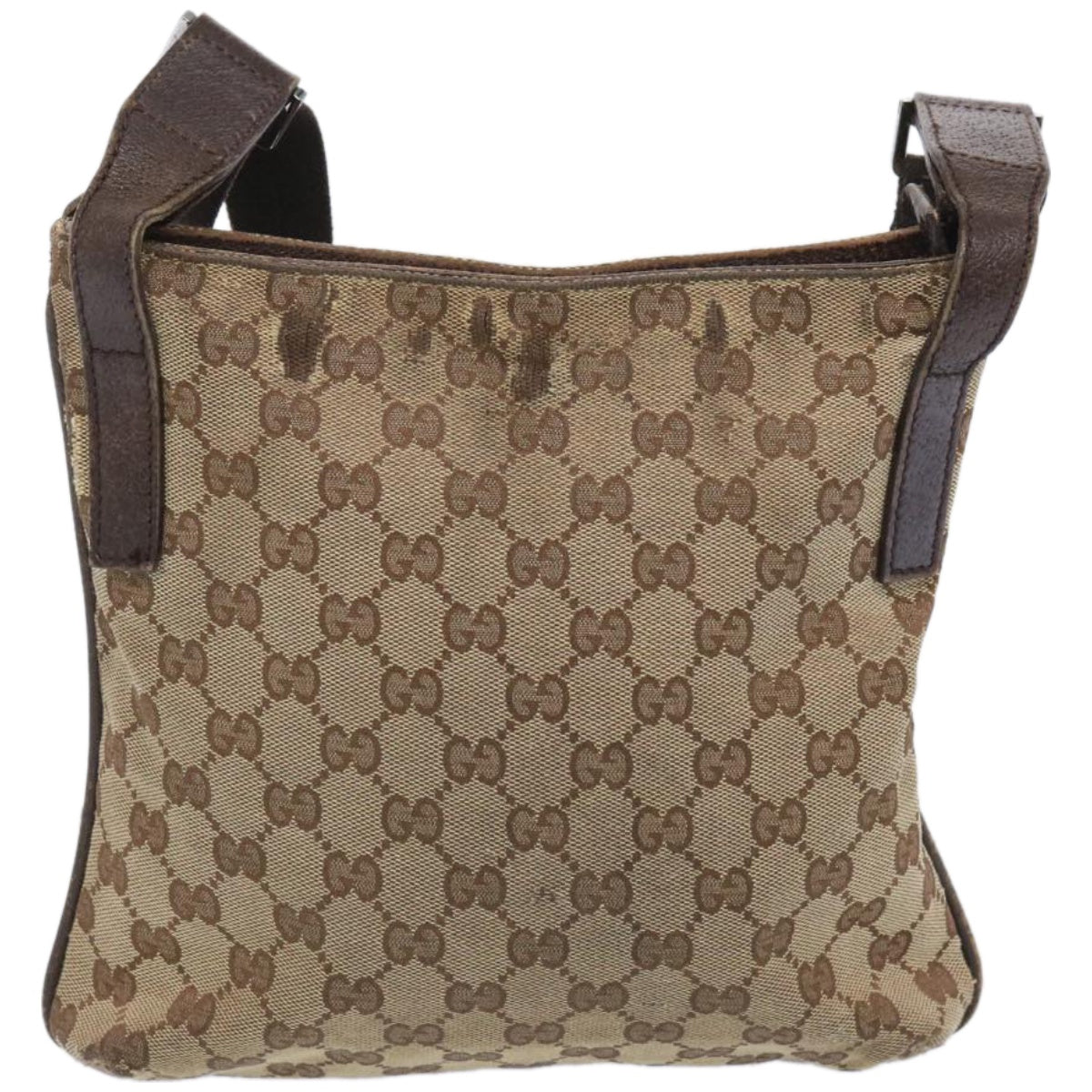 GUCCI GG Canvas Shoulder Bag Beige 122798 Auth 66497 - 0