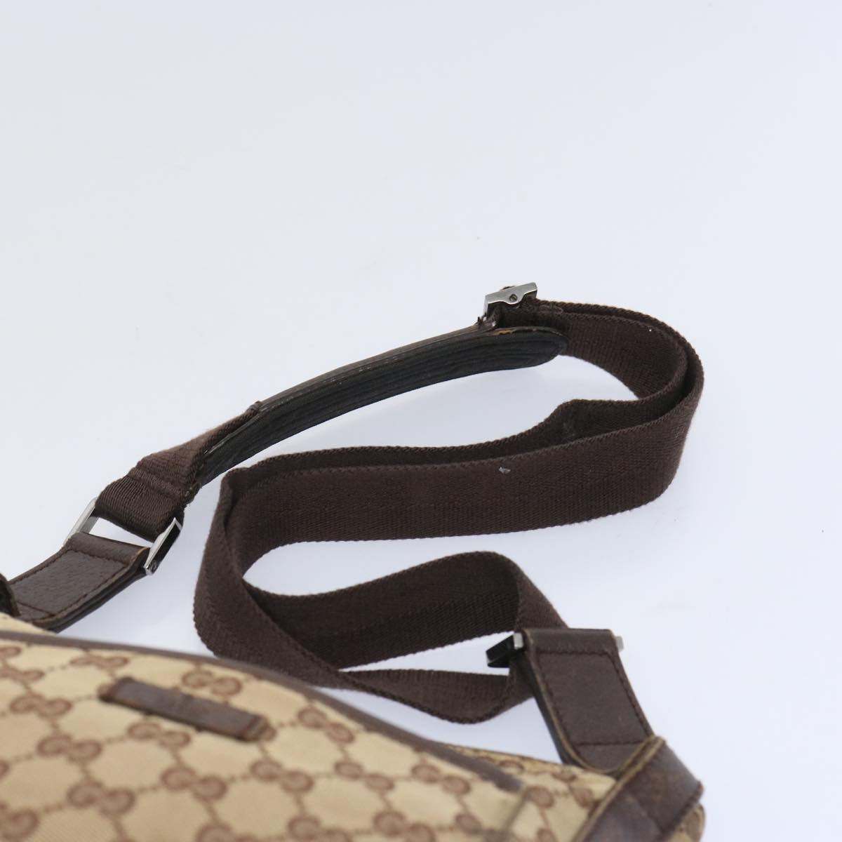 GUCCI GG Canvas Shoulder Bag Beige 122798 Auth 66497