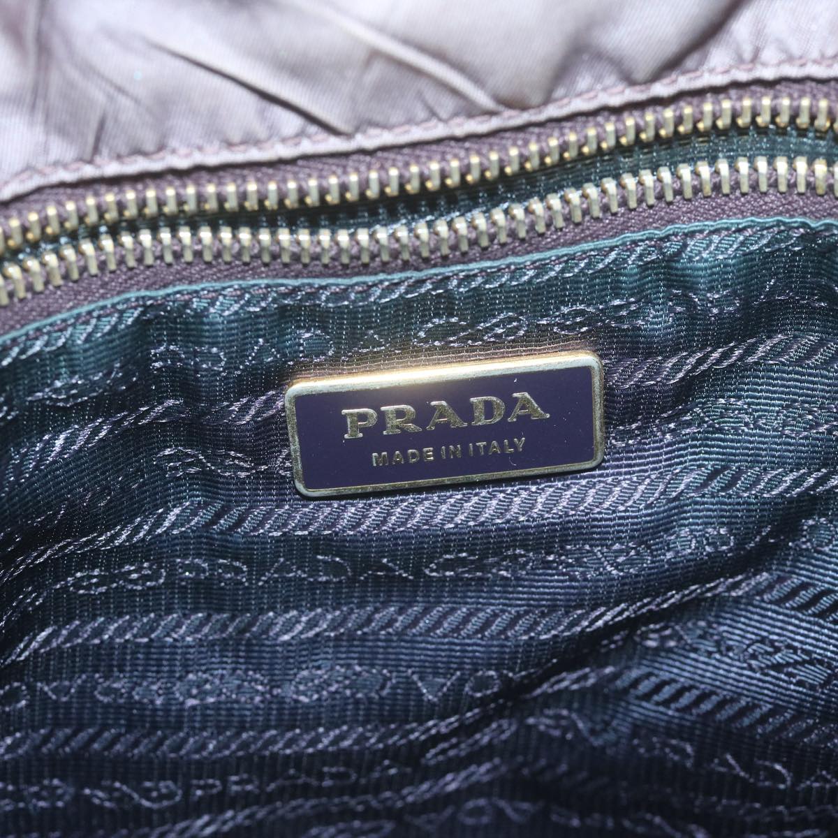PRADA Hand Bag Nylon Purple Auth 66501