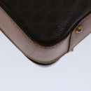 CELINE Macadam Canvas Hand Bag PVC 2way Brown Auth 66506-11