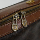 CELINE Macadam Canvas Handtasche PVC 2-Wege Braun Auth 66506-13